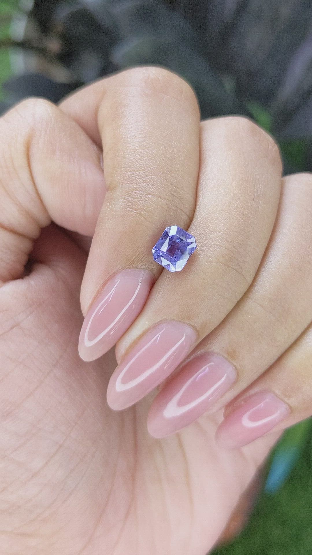 1.52 Ct. Purplish Blue Sapphire from Africa Size Video