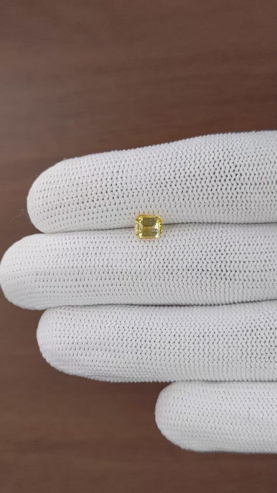1.11 Ct. Yellow Sapphire from Africa Size Video