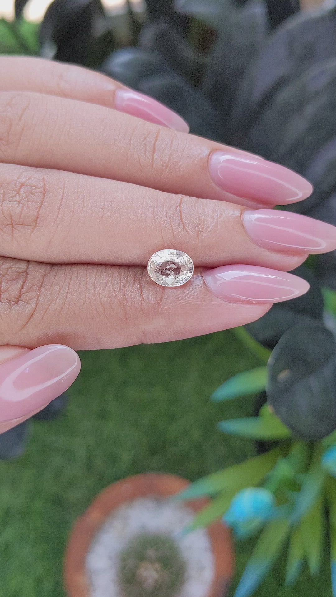 1.58 Ct. Peach Sapphire from Africa Size Video