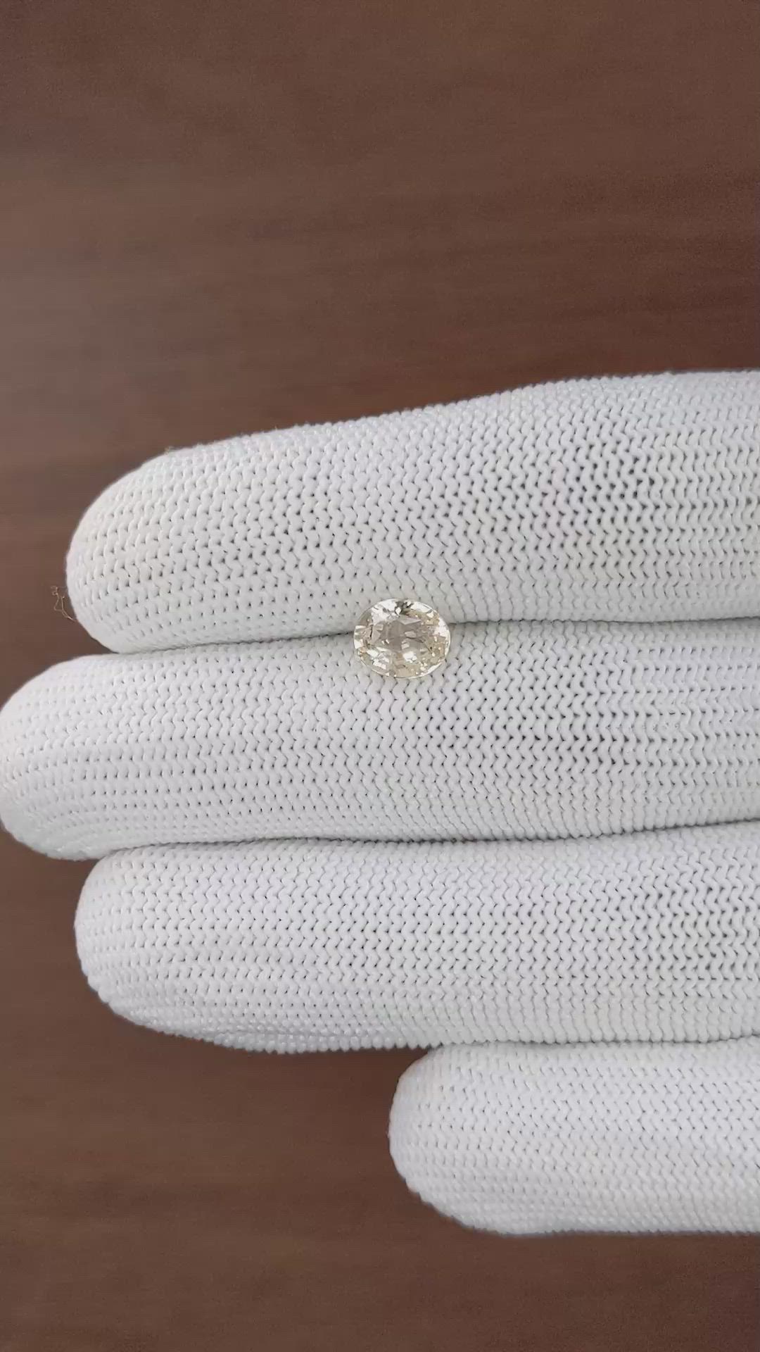 1.58 Ct. Peach Sapphire from Africa Size Video