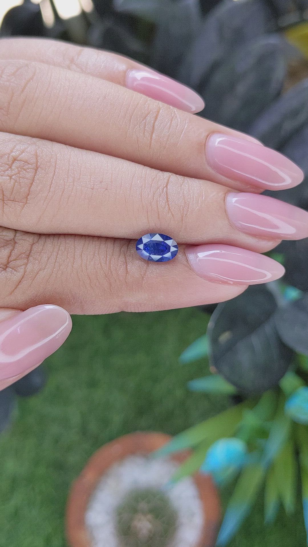 1.19 Ct. Blue Sapphire from Africa Size Video