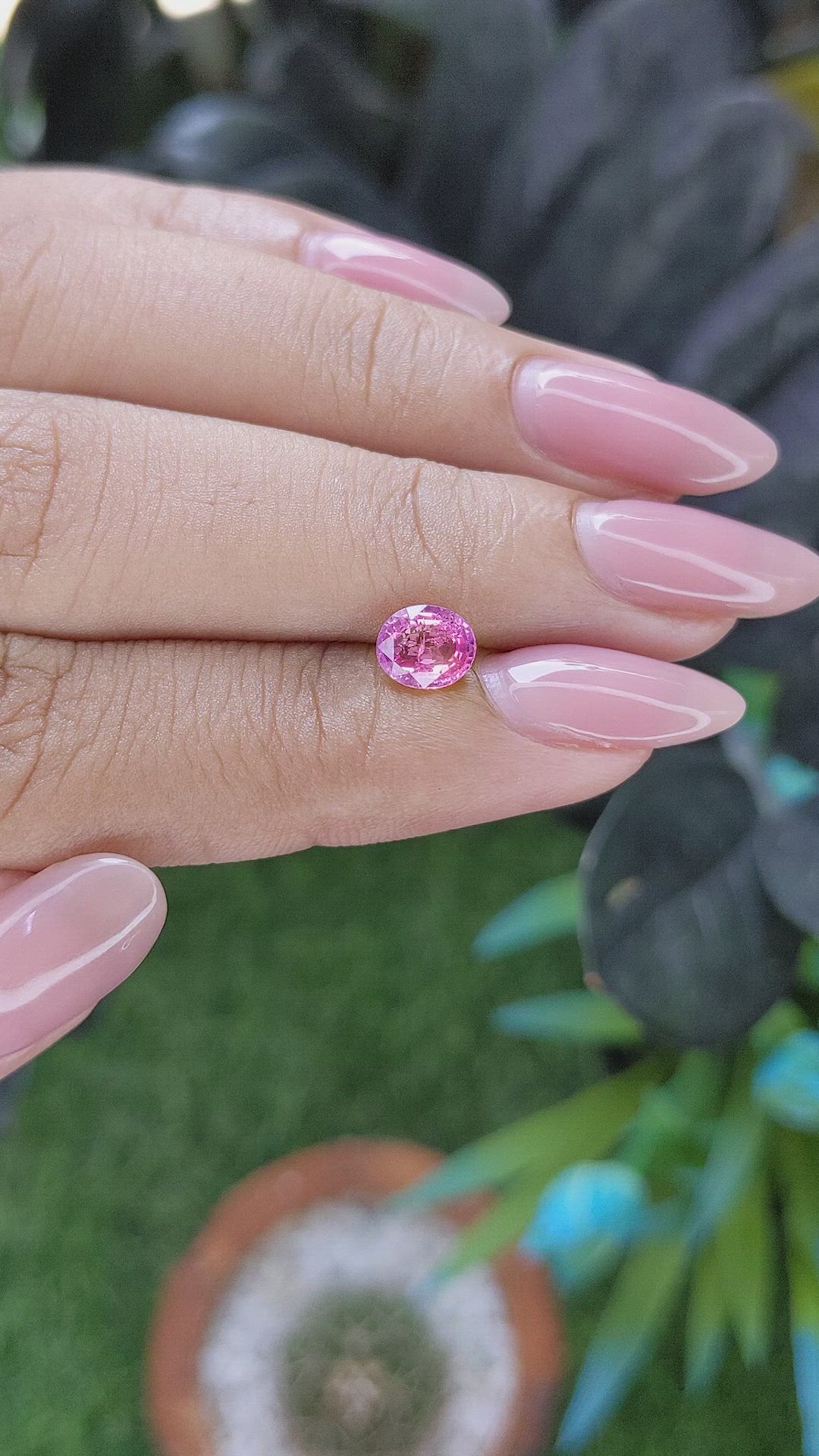 1.02 Ct. Pink Sapphire from Africa Size Video