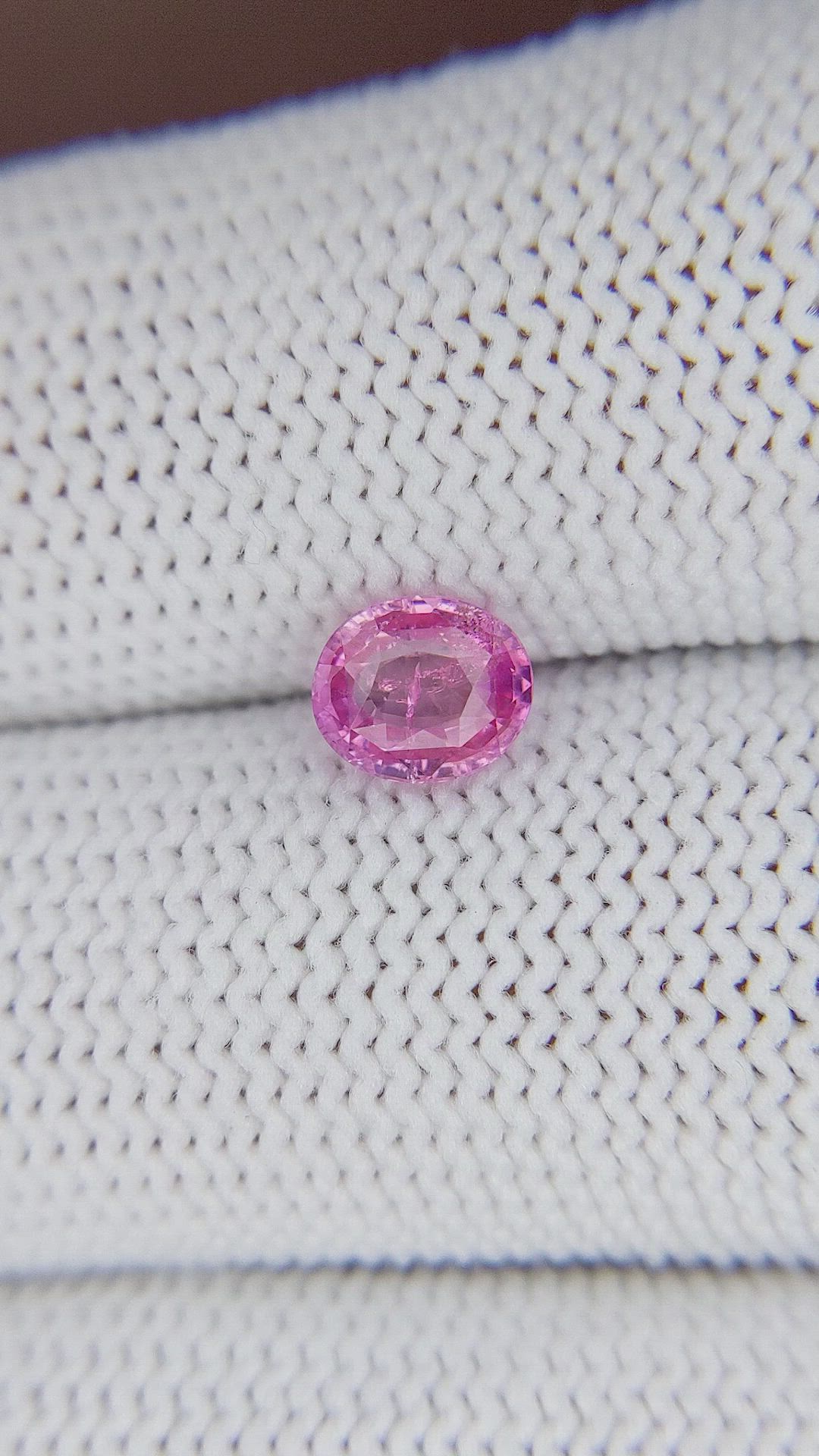 1.02 Ct. Pink Sapphire from Africa Size Video
