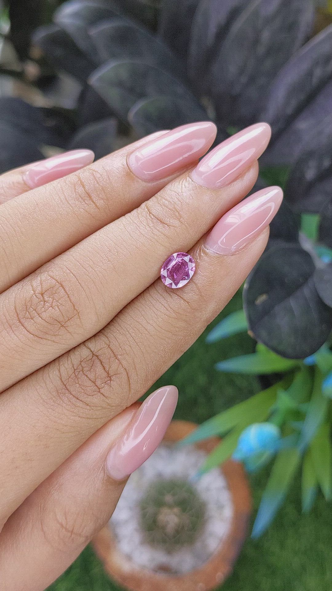 1.10 Ct. Pink Sapphire from Africa Size Video