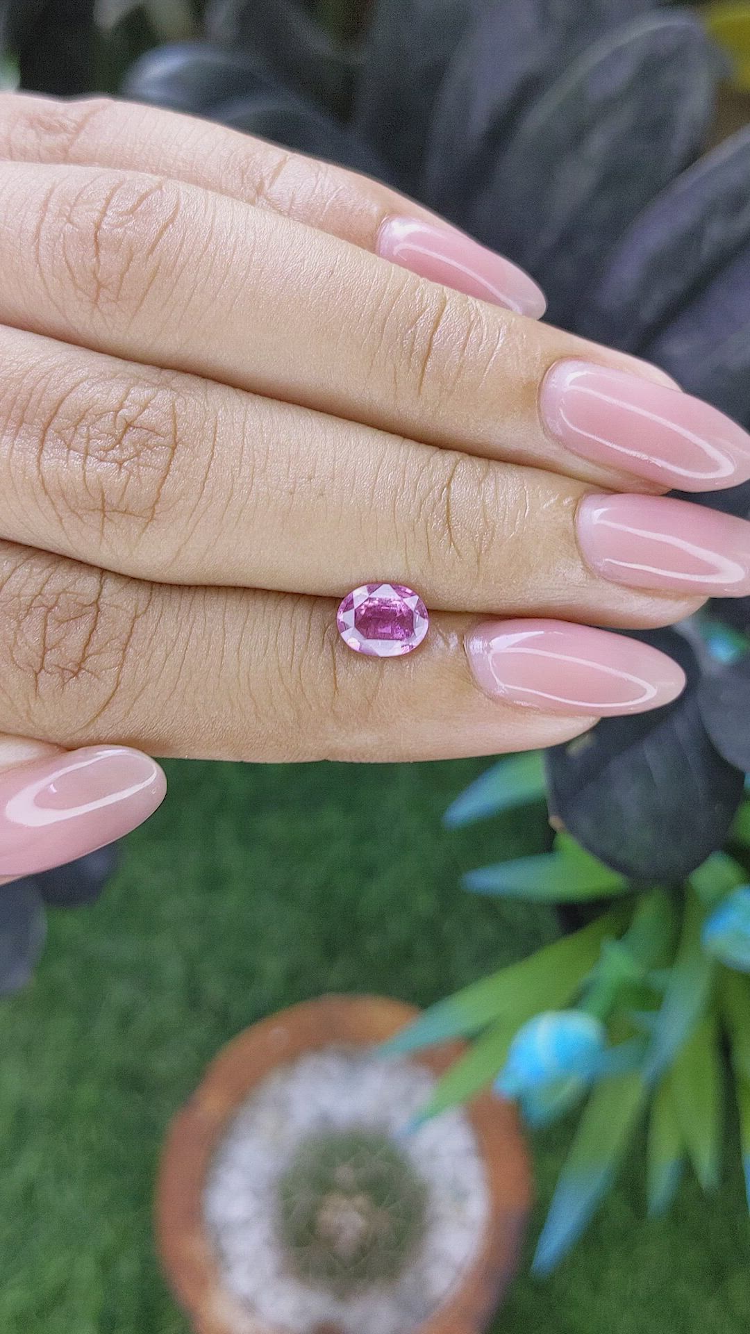 1.10 Ct. Pink Sapphire from Africa Size Video