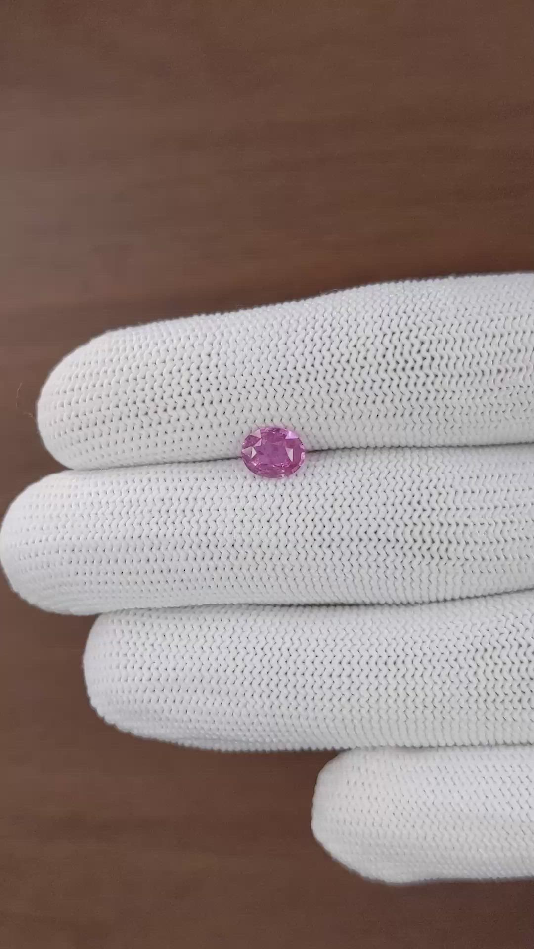 1.10 Ct. Pink Sapphire from Africa Size Video