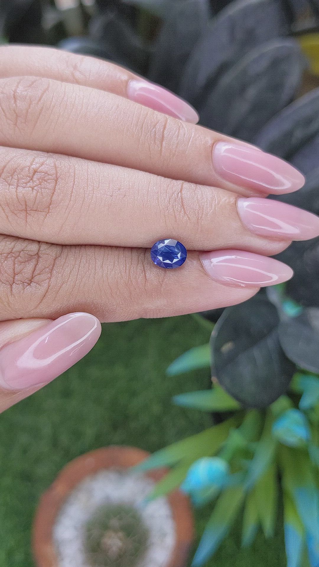 1.19 Ct. Blue Sapphire from Africa Size Video