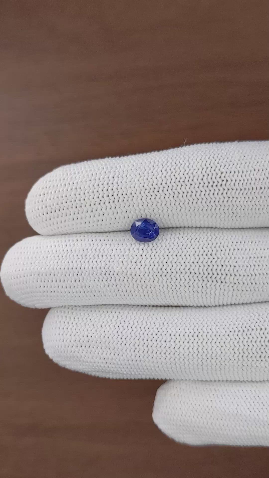 1.19 Ct. Blue Sapphire from Africa Size Video