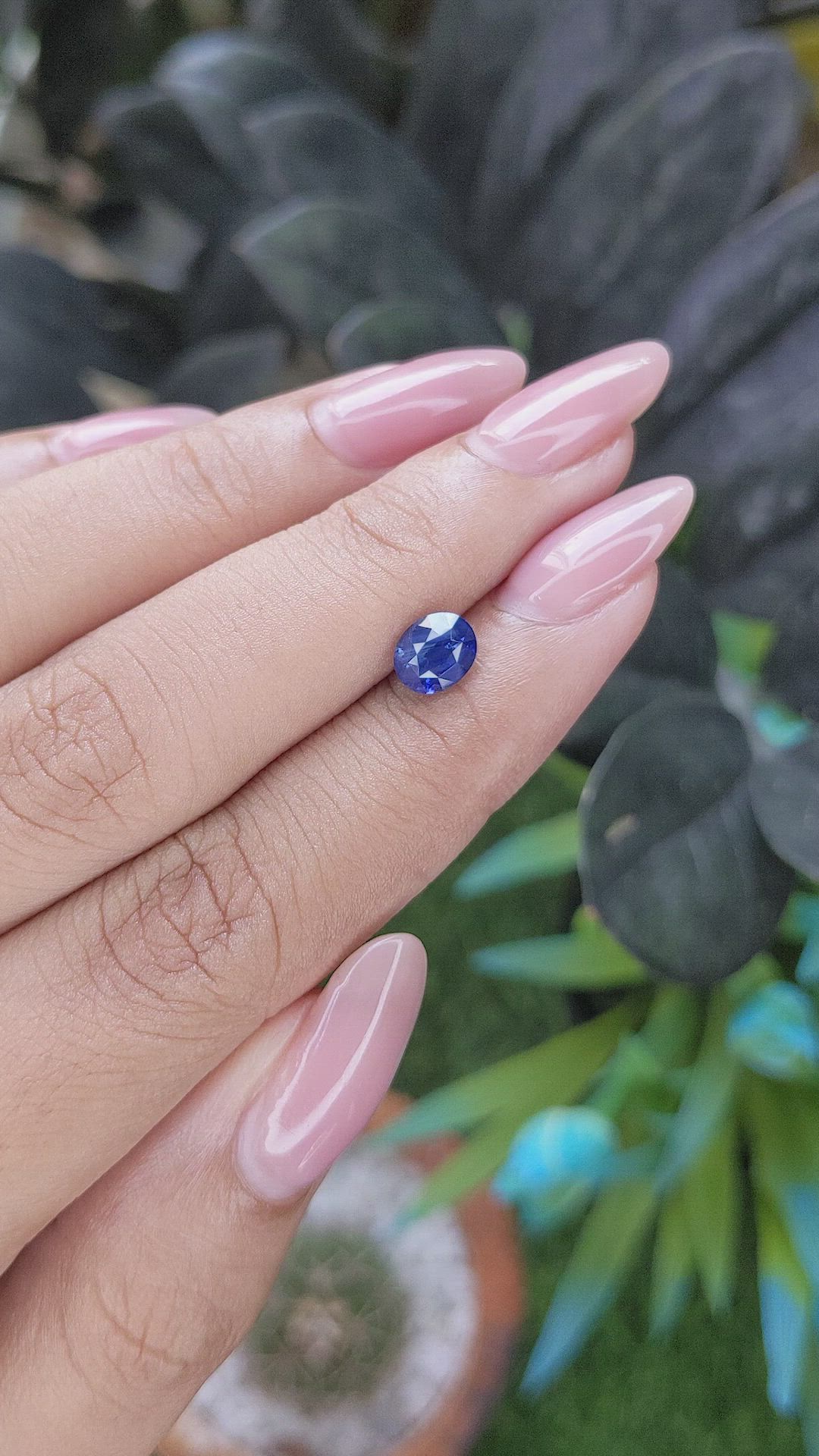 1.19 Ct. Blue Sapphire from Africa Size Video