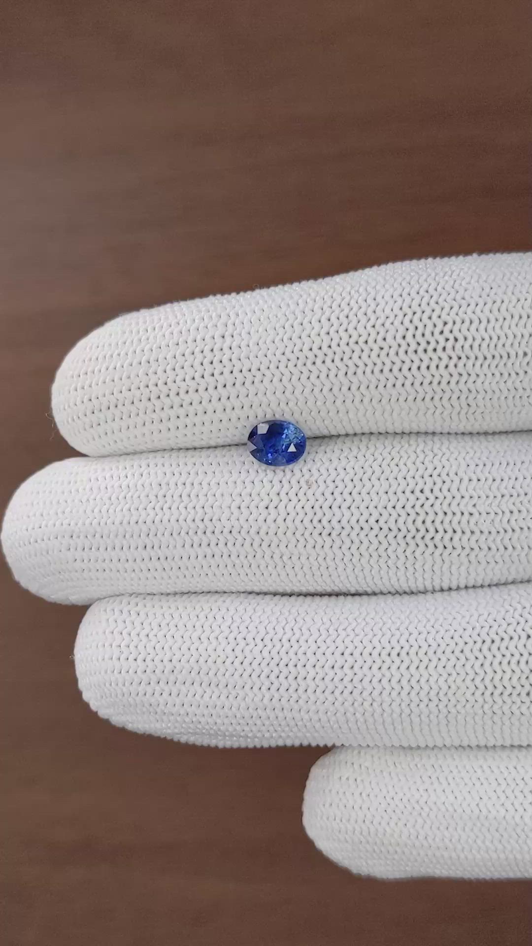 0.94 Ct. Blue Sapphire from Africa Size Video