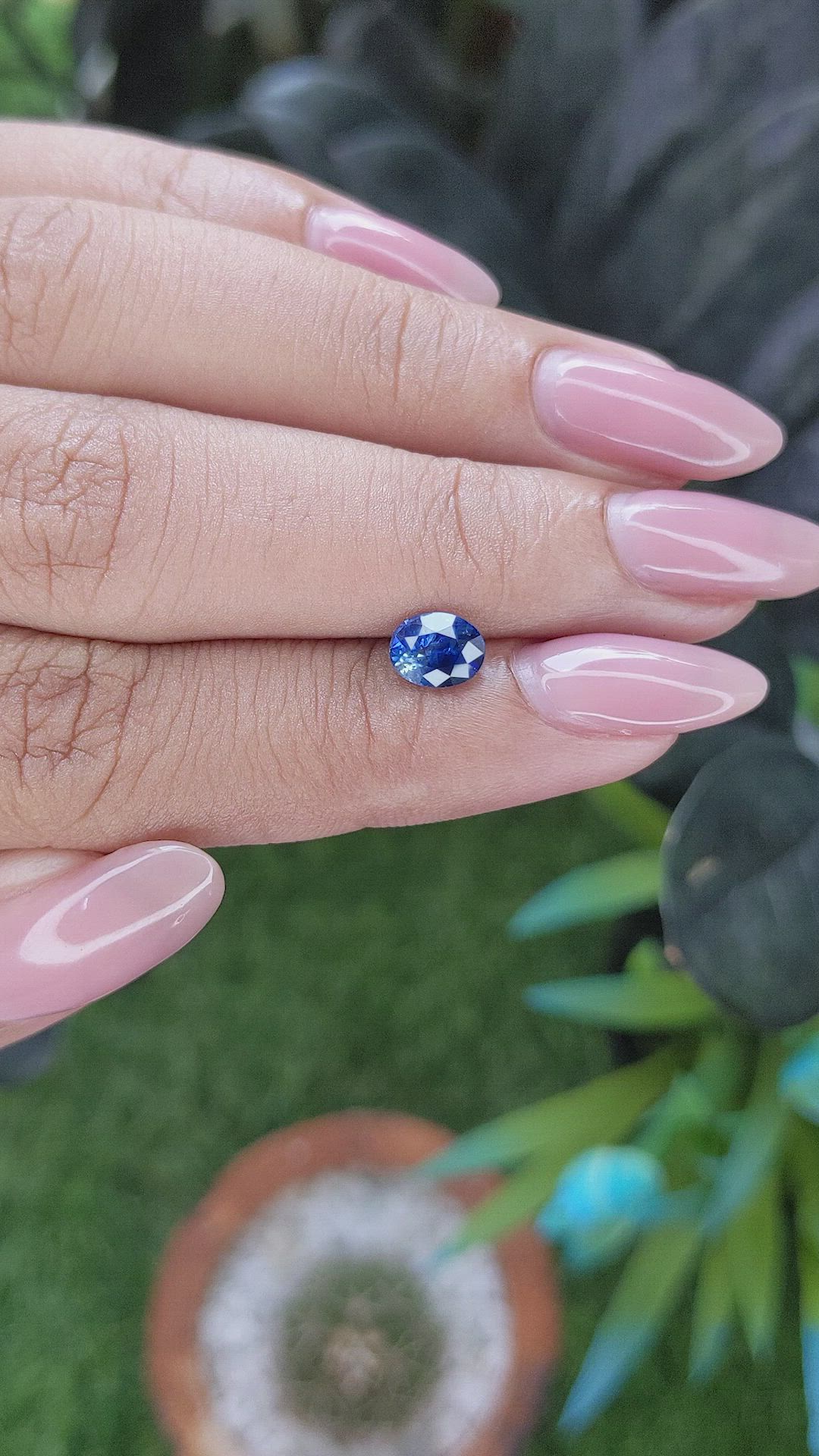 0.94 Ct. Blue Sapphire from Africa Size Video