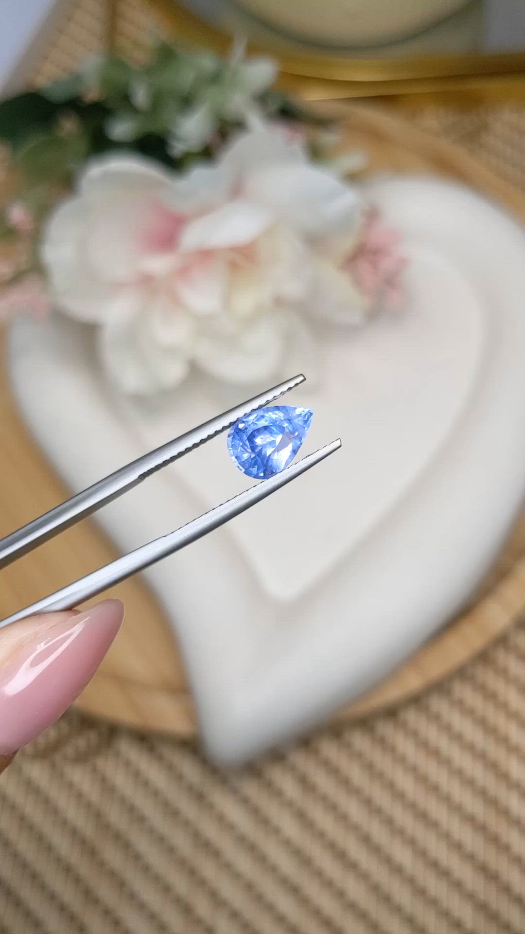 2.49 Ct. Blue Sapphire from Ceylon (Sri Lanka) Size Video