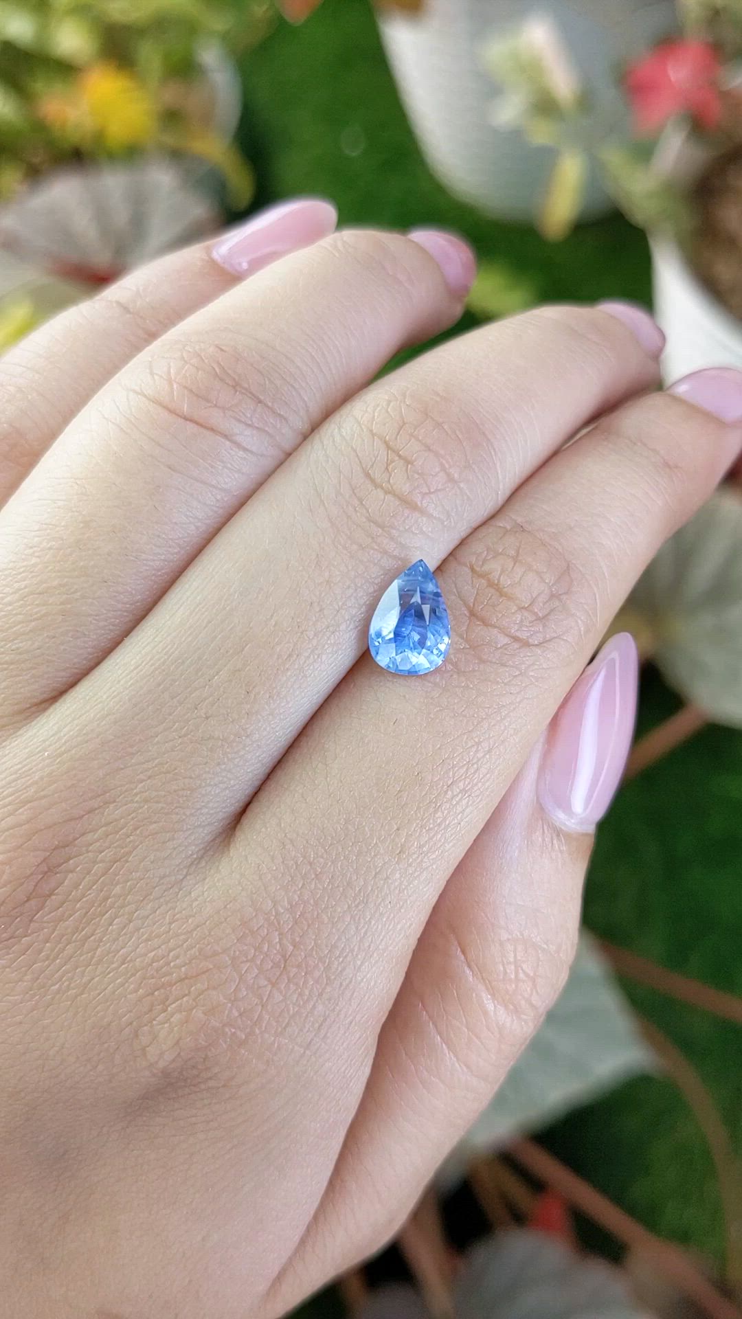 2.49 Ct. Blue Sapphire from Ceylon (Sri Lanka) Size Video