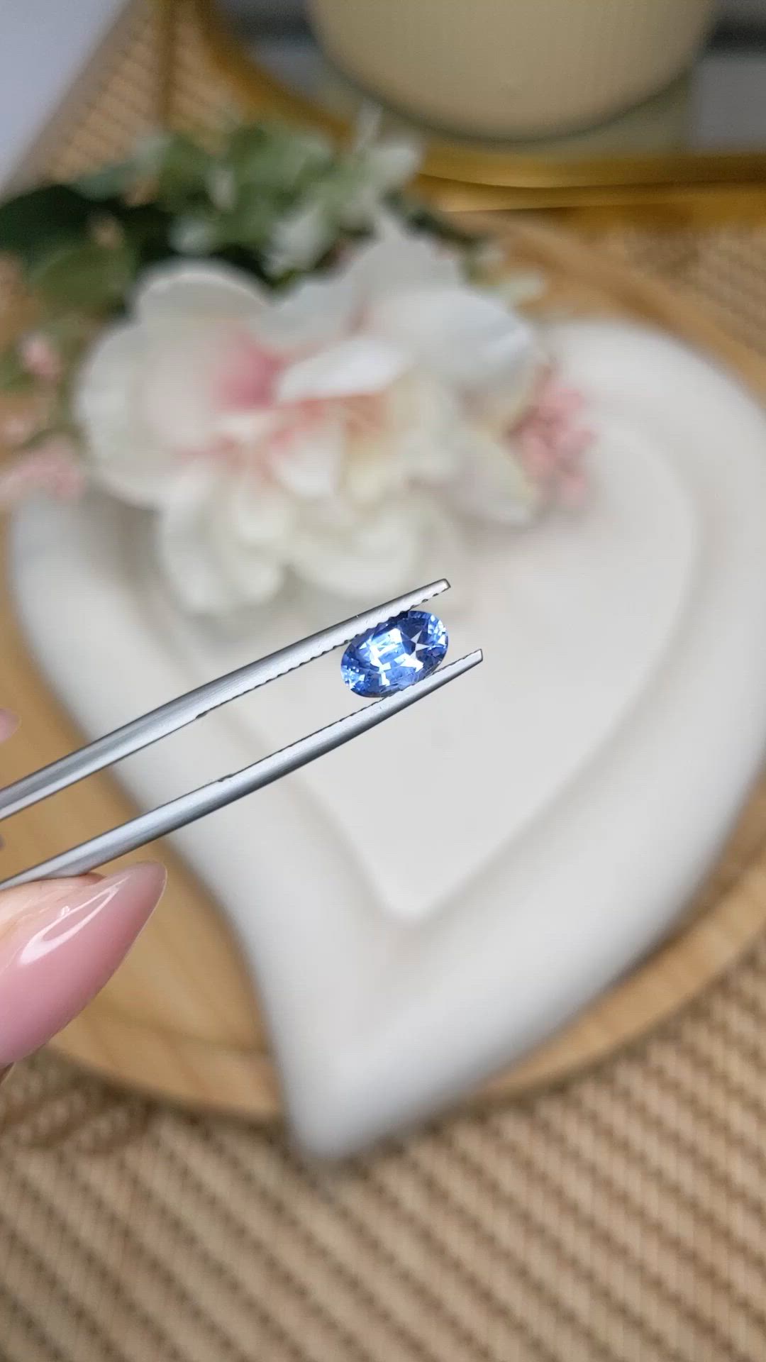 1.33 Ct. Blue Sapphire from Ceylon (Sri Lanka) Size Video