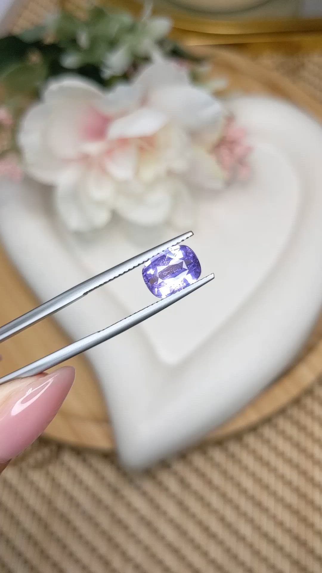 2.51 Ct. Purple Sapphire from Ceylon (Sri Lanka) Size Video