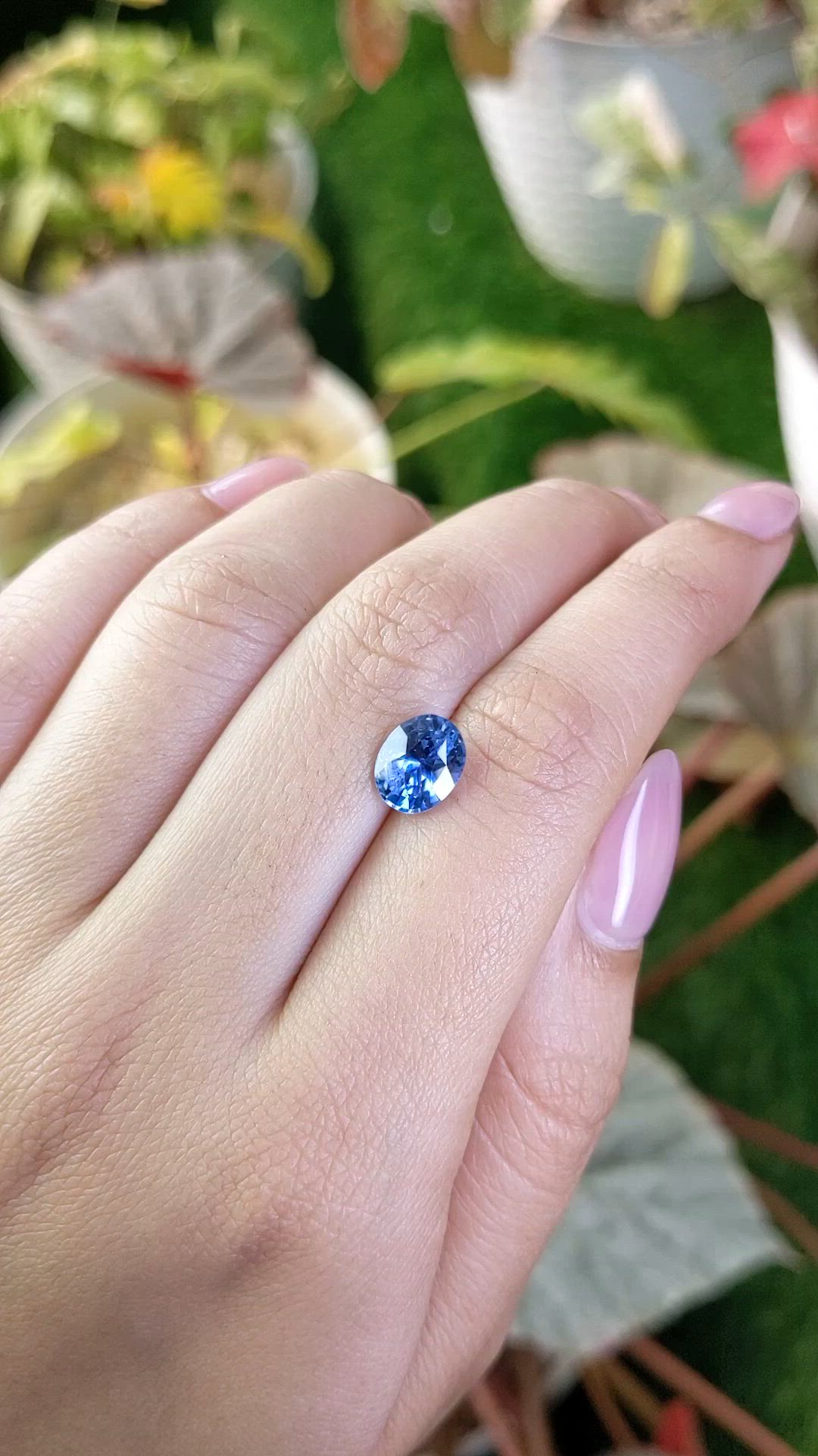 2.43 Ct. Blue Sapphire from Ceylon (Sri Lanka) Size Video