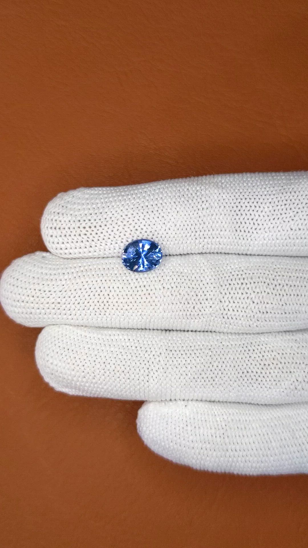 2.43 Ct. Blue Sapphire from Ceylon (Sri Lanka) Size Video