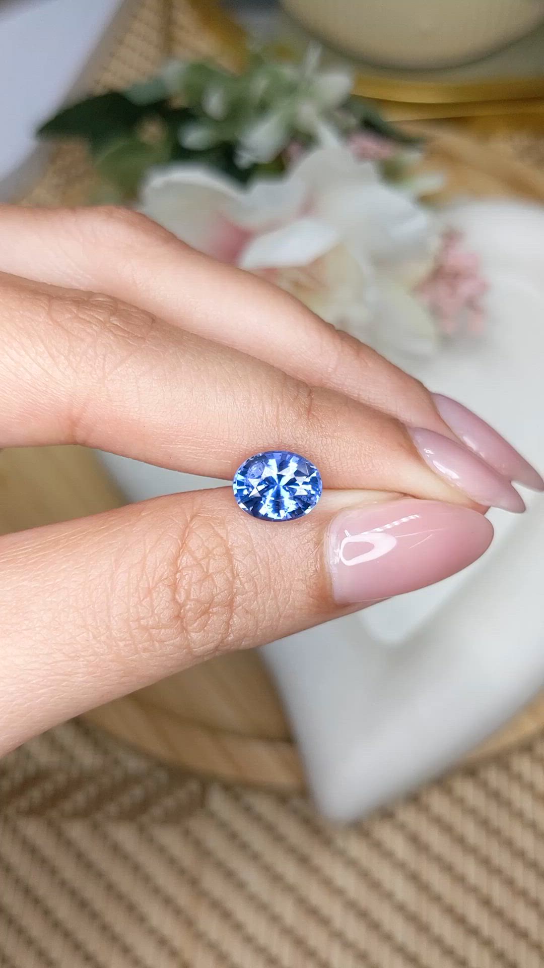 2.43 Ct. Blue Sapphire from Ceylon (Sri Lanka) Size Video