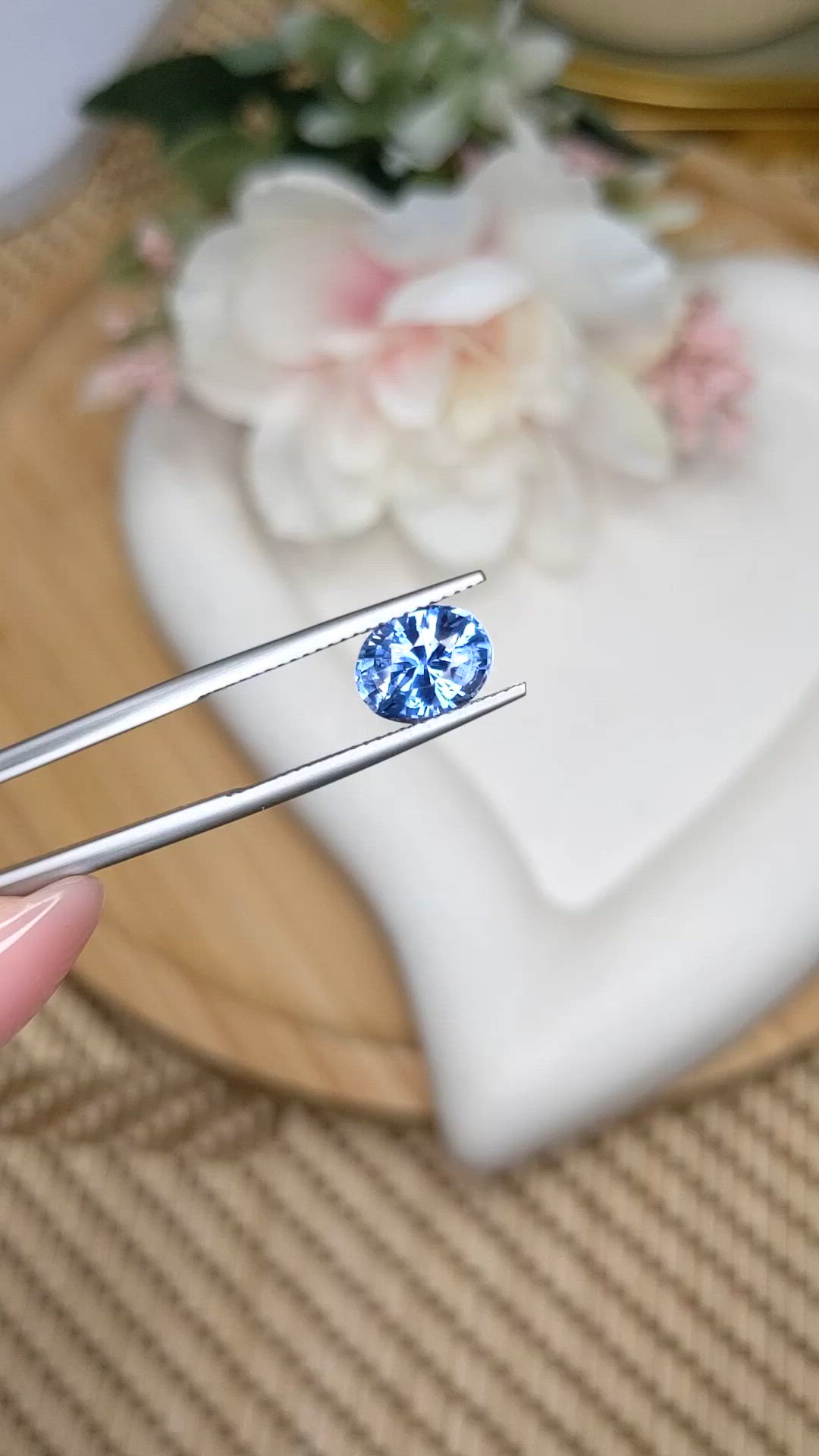 2.43 Ct. Blue Sapphire from Ceylon (Sri Lanka) Size Video
