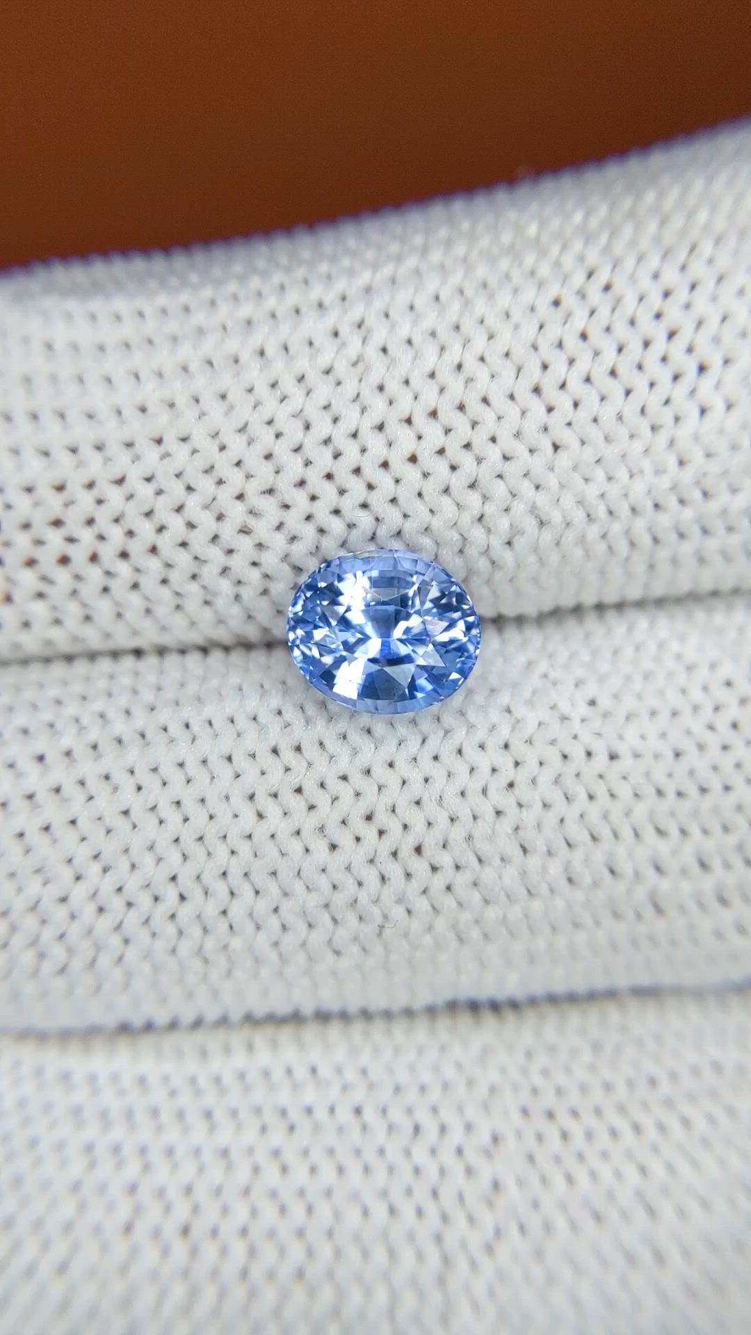 2.12 Ct. Blue Sapphire from Ceylon (Sri Lanka) Size Video