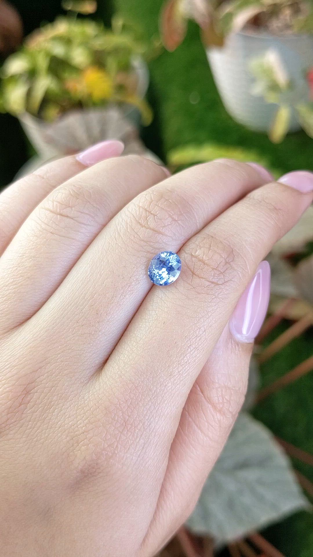 2.12 Ct. Blue Sapphire from Ceylon (Sri Lanka) Size Video