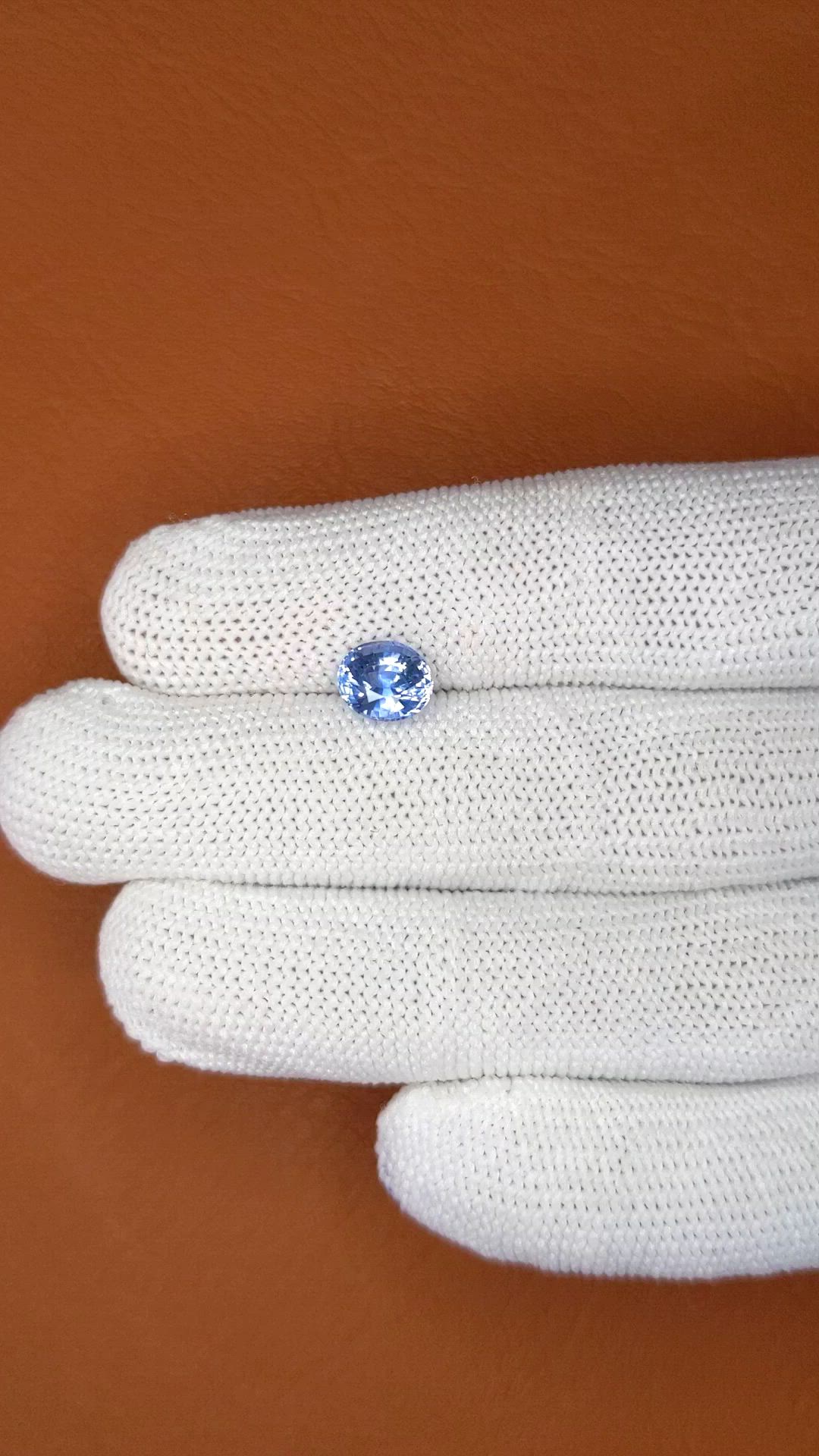 2.12 Ct. Blue Sapphire from Ceylon (Sri Lanka) Size Video