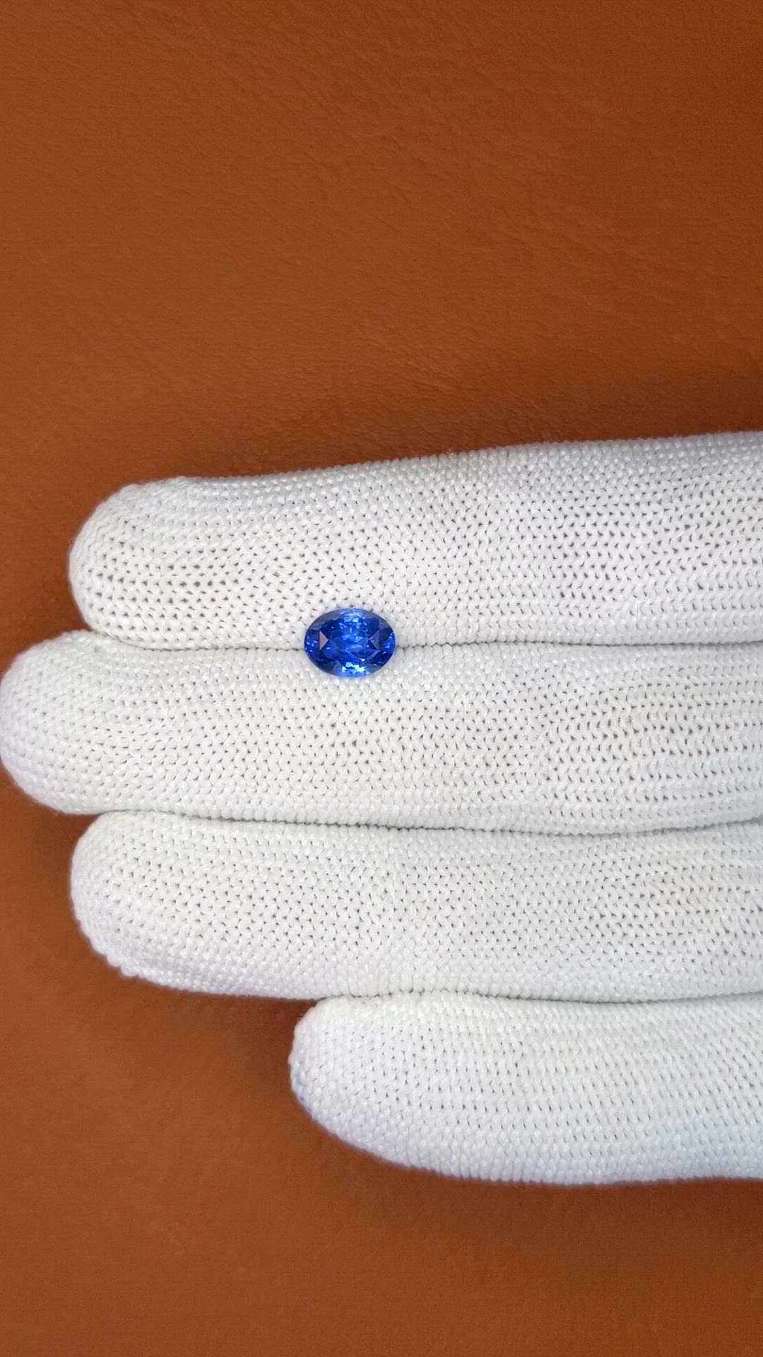 1.99 Ct. Blue Sapphire from Ceylon (Sri Lanka) Size Video
