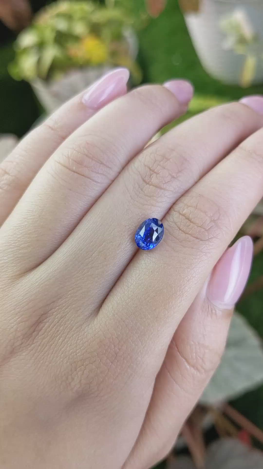 1.99 Ct. Blue Sapphire from Ceylon (Sri Lanka) Size Video