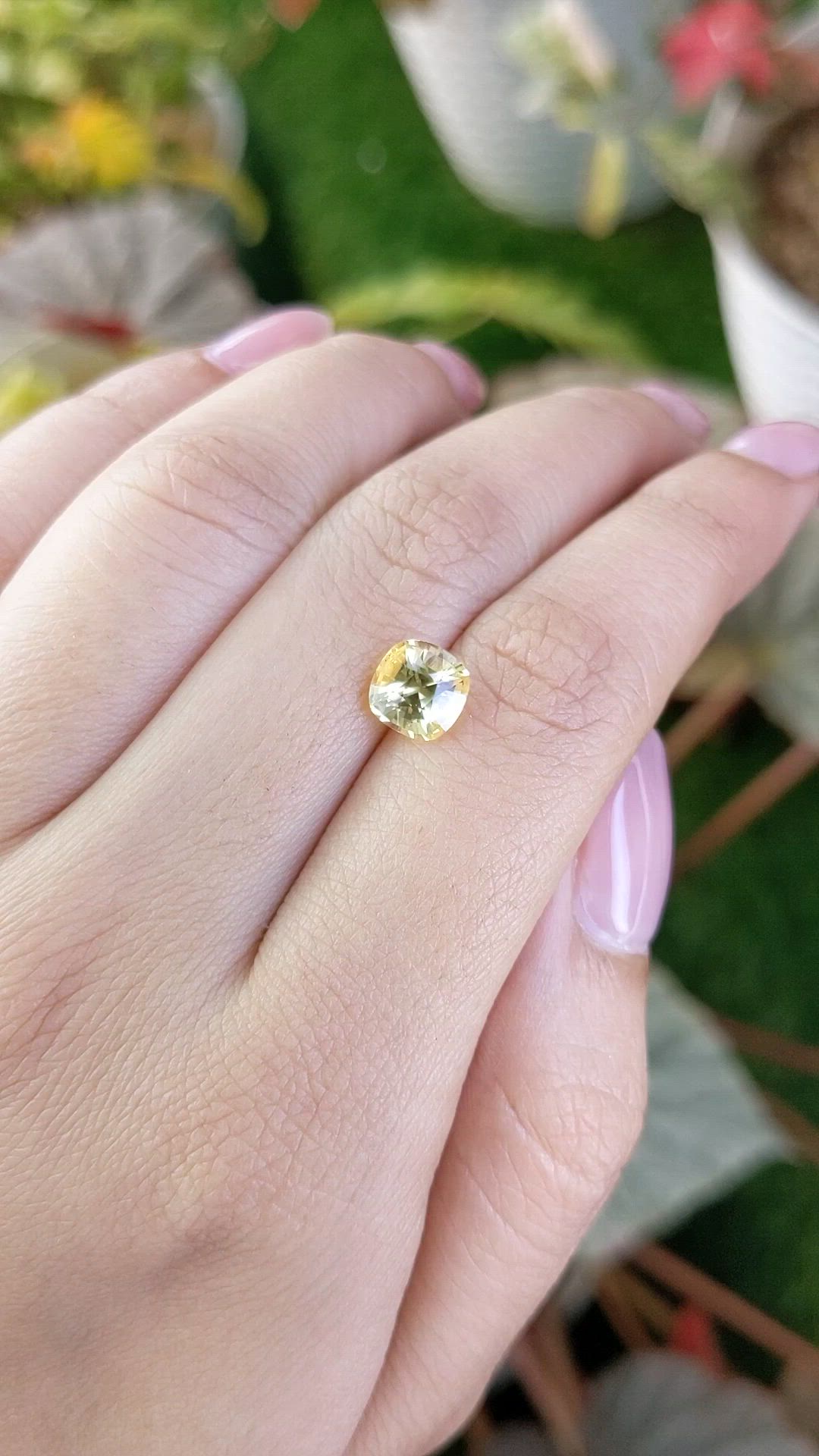 2.02 Ct. Yellow Sapphire from Ceylon (Sri Lanka) Size Video
