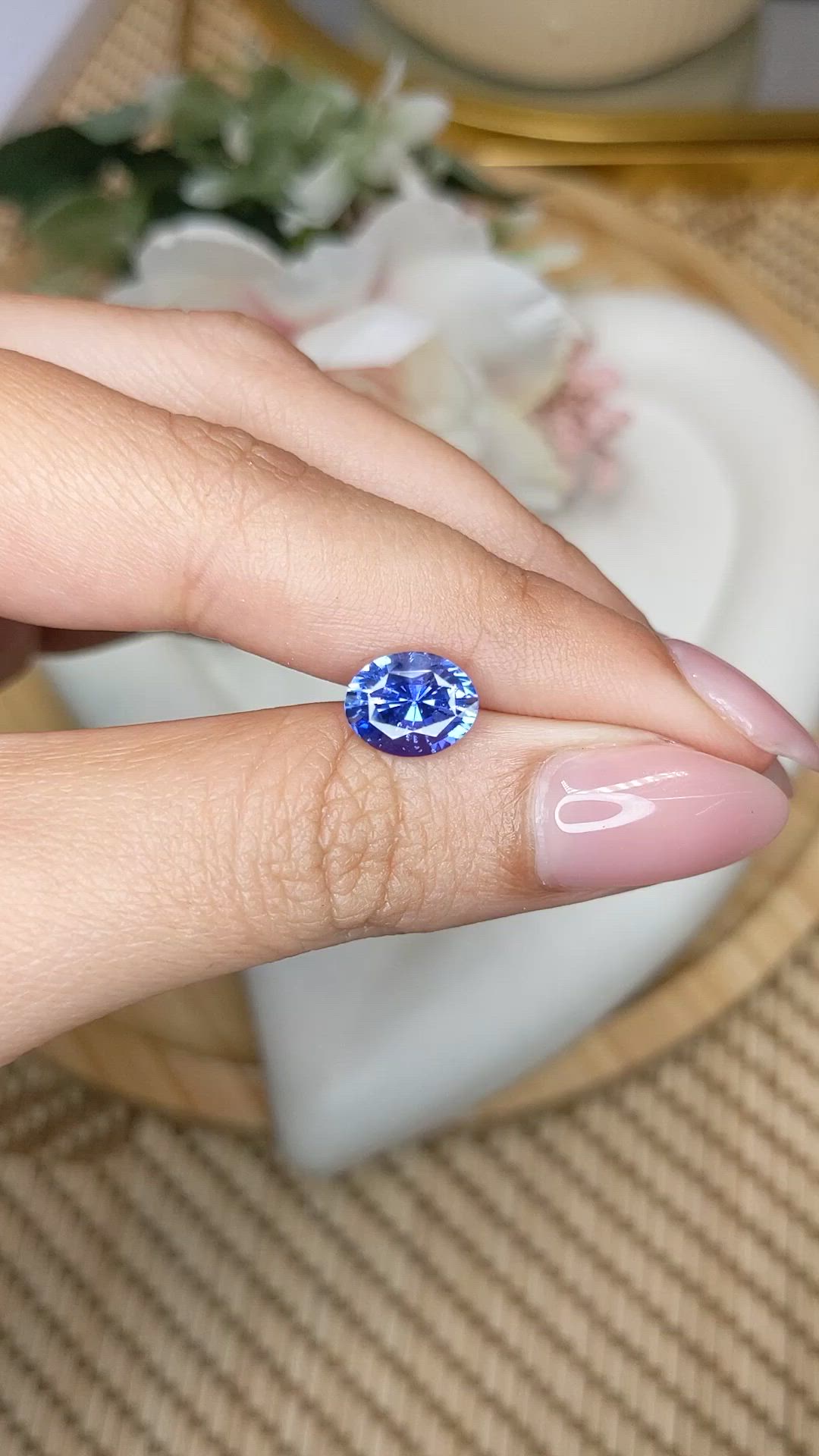 2.52 Ct. Blue Sapphire from Ceylon (Sri Lanka) Size Video
