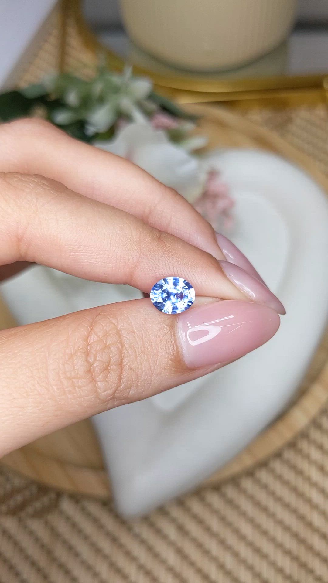 1.31 Ct. Blue Sapphire from Ceylon (Sri Lanka) Size Video