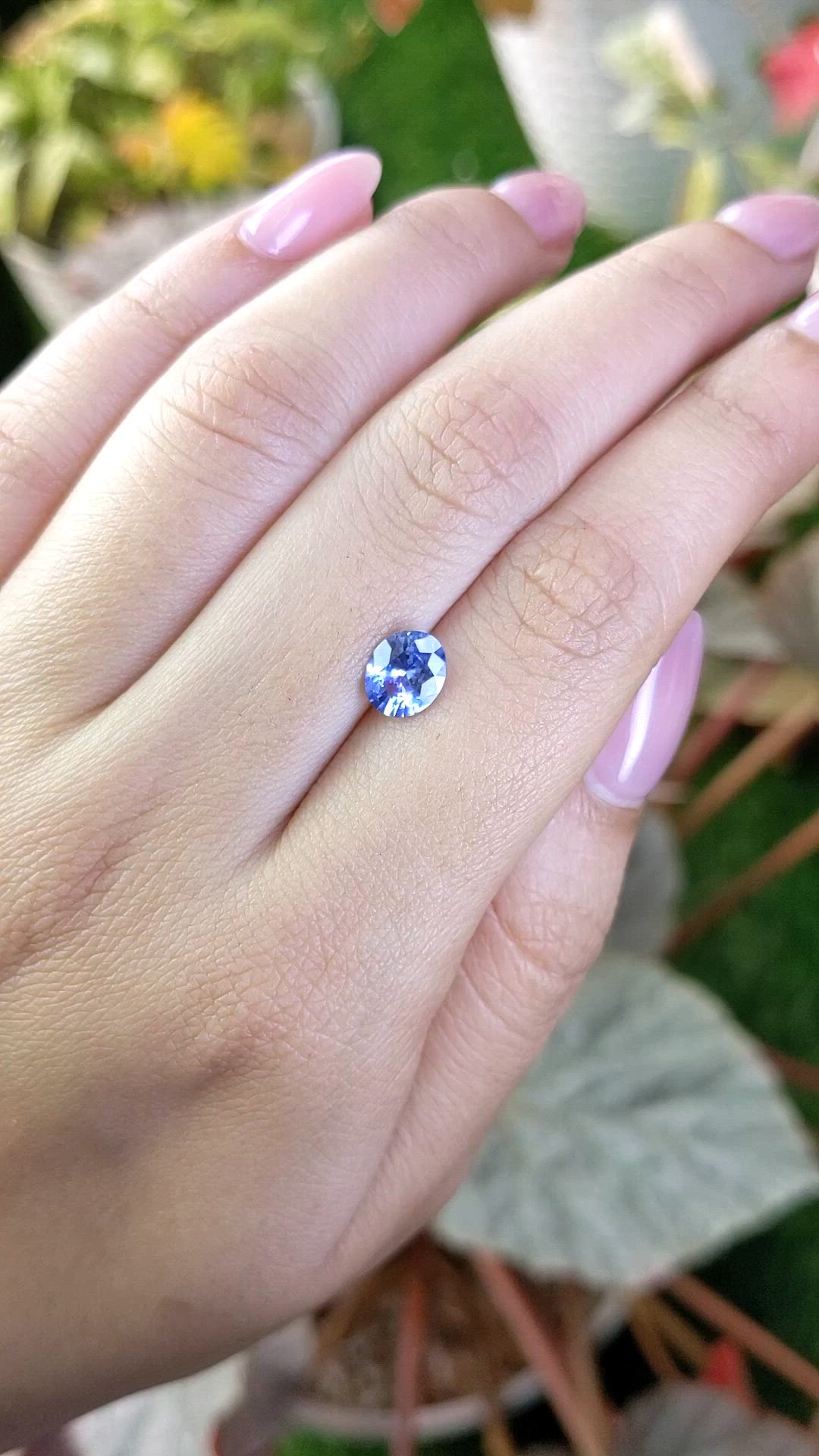 1.31 Ct. Blue Sapphire from Ceylon (Sri Lanka) Size Video