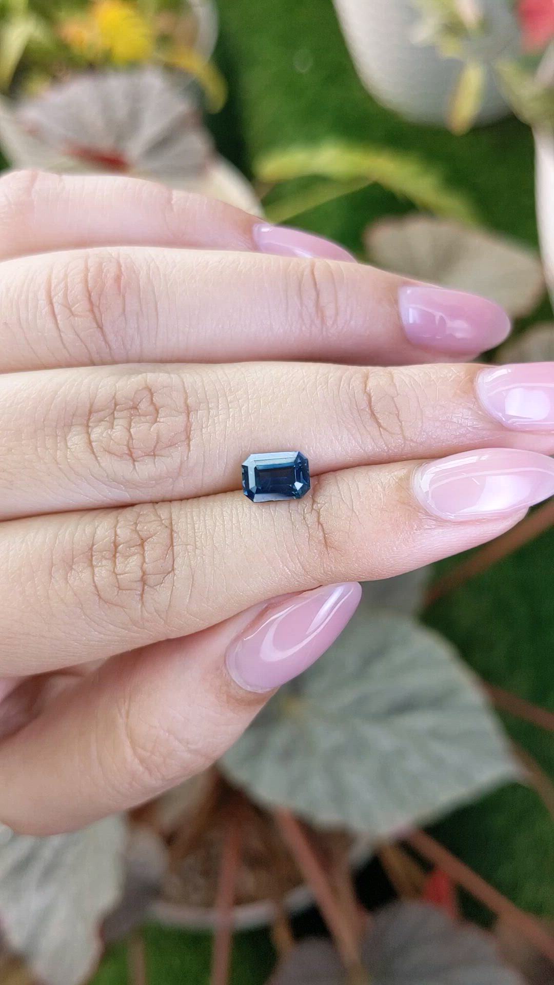 1.59 Ct. Greenish Blue Sapphire from Ceylon (Sri Lanka) Size Video