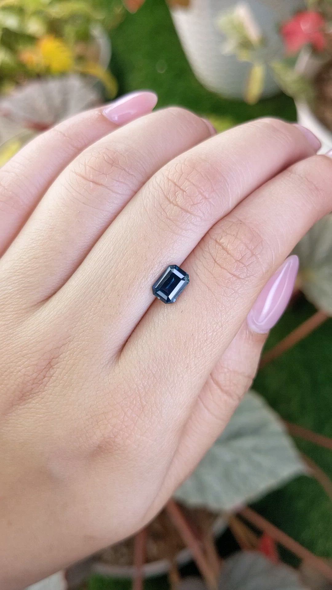 1.59 Ct. Greenish Blue Sapphire from Ceylon (Sri Lanka) Size Video