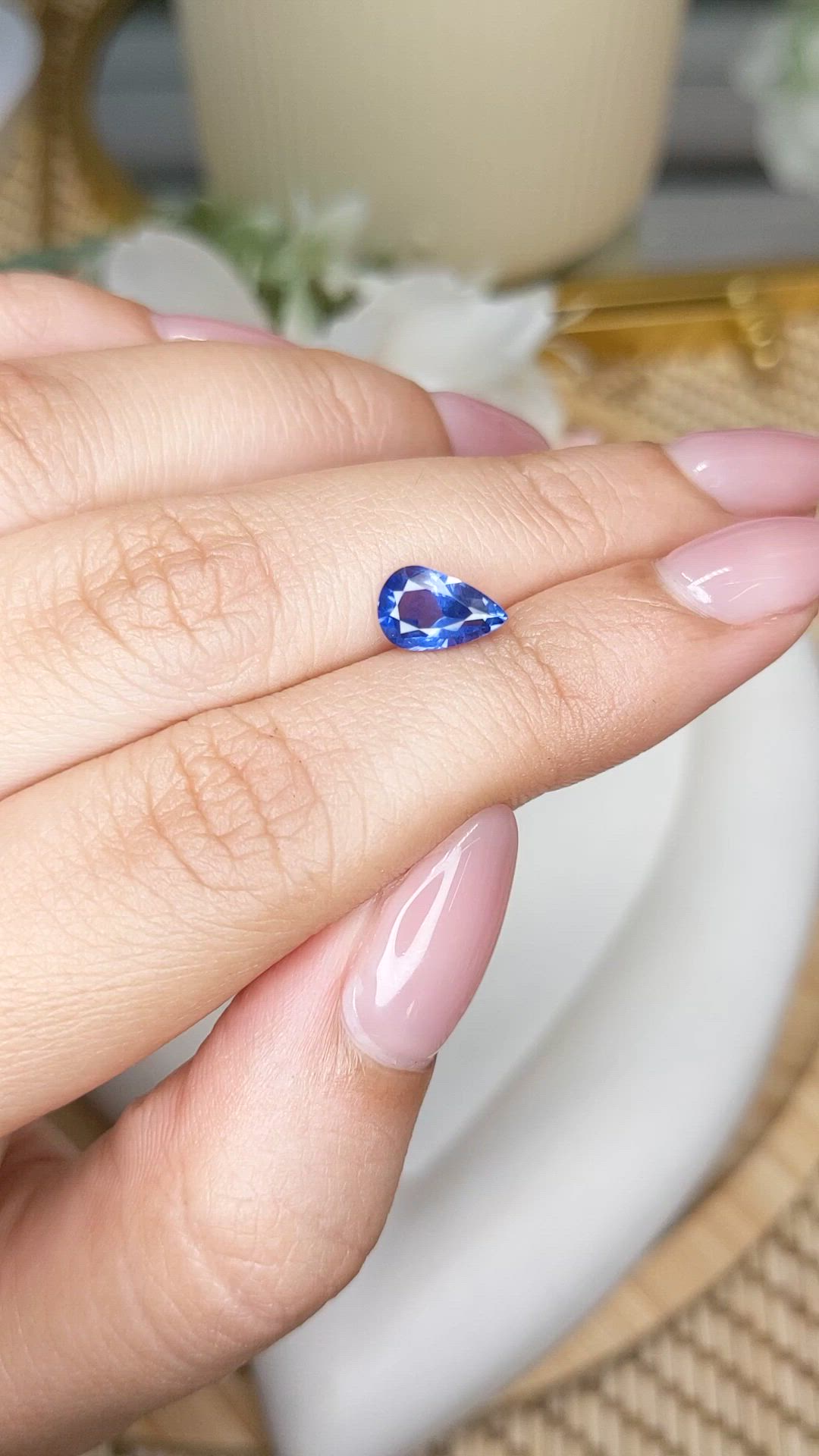 1.50 Ct. Blue Sapphire from Ceylon (Sri Lanka) Size Video