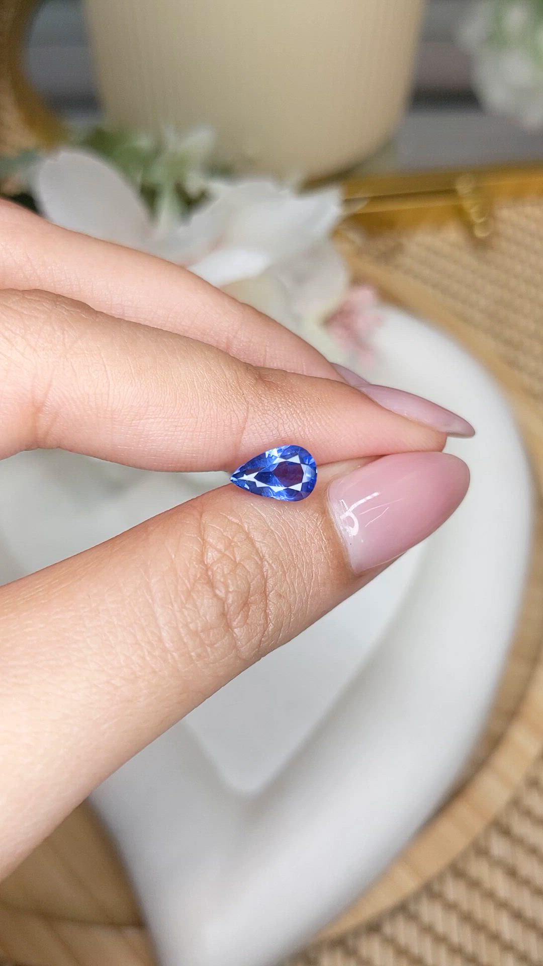 1.50 Ct. Blue Sapphire from Ceylon (Sri Lanka) Size Video
