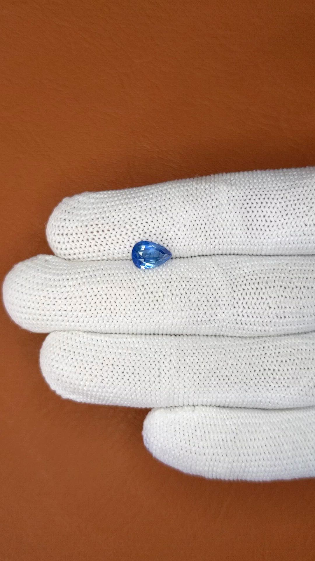 1.40 Ct. Blue Sapphire from Ceylon (Sri Lanka) Size Video