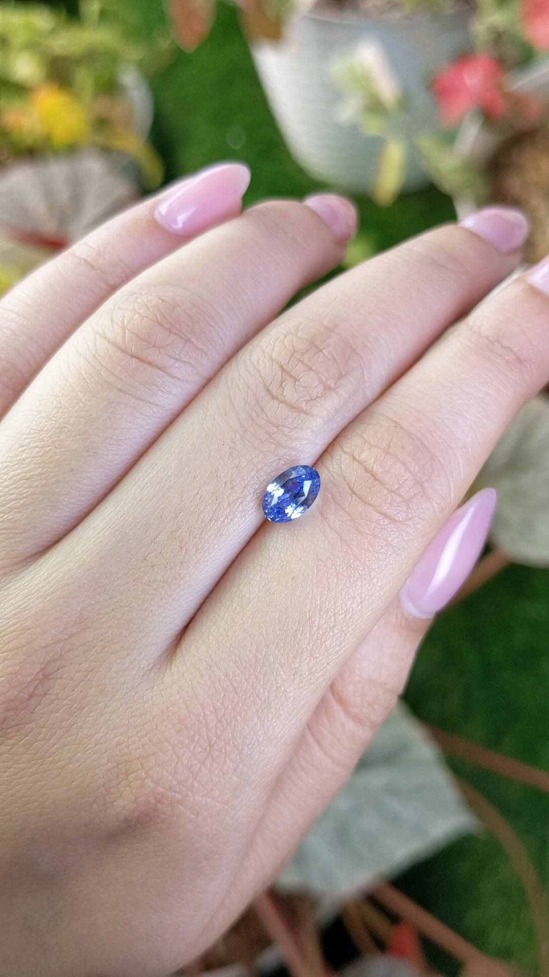 1.59 Ct. Blue Sapphire from Ceylon (Sri Lanka) Size Video