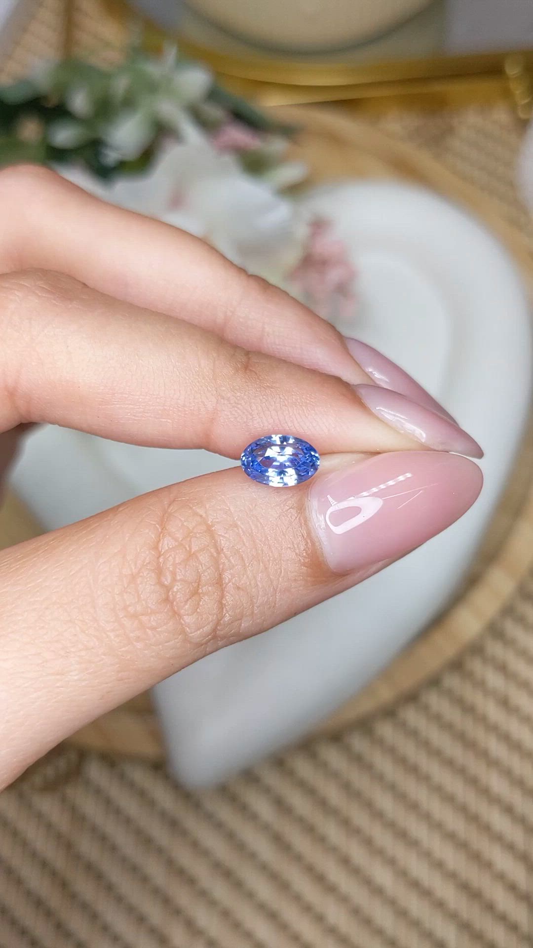 1.59 Ct. Blue Sapphire from Ceylon (Sri Lanka) Size Video