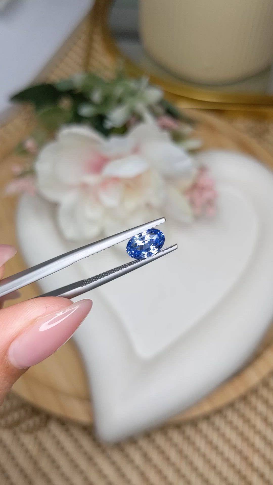 1.59 Ct. Blue Sapphire from Ceylon (Sri Lanka) Size Video