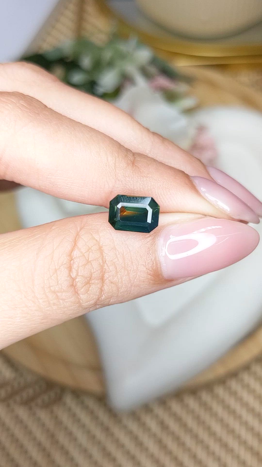2.51 Ct. Bi Color / Parti Sapphire from Ceylon (Sri Lanka) Size Video