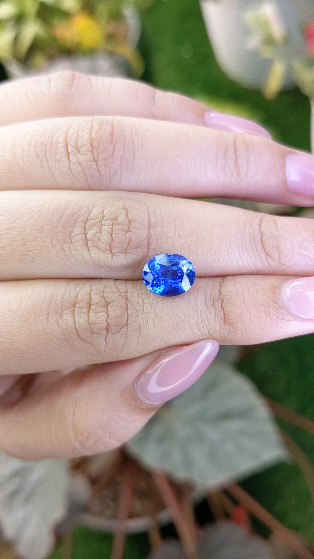 3.05 Ct. Blue Sapphire from Ceylon (Sri Lanka) Size Video