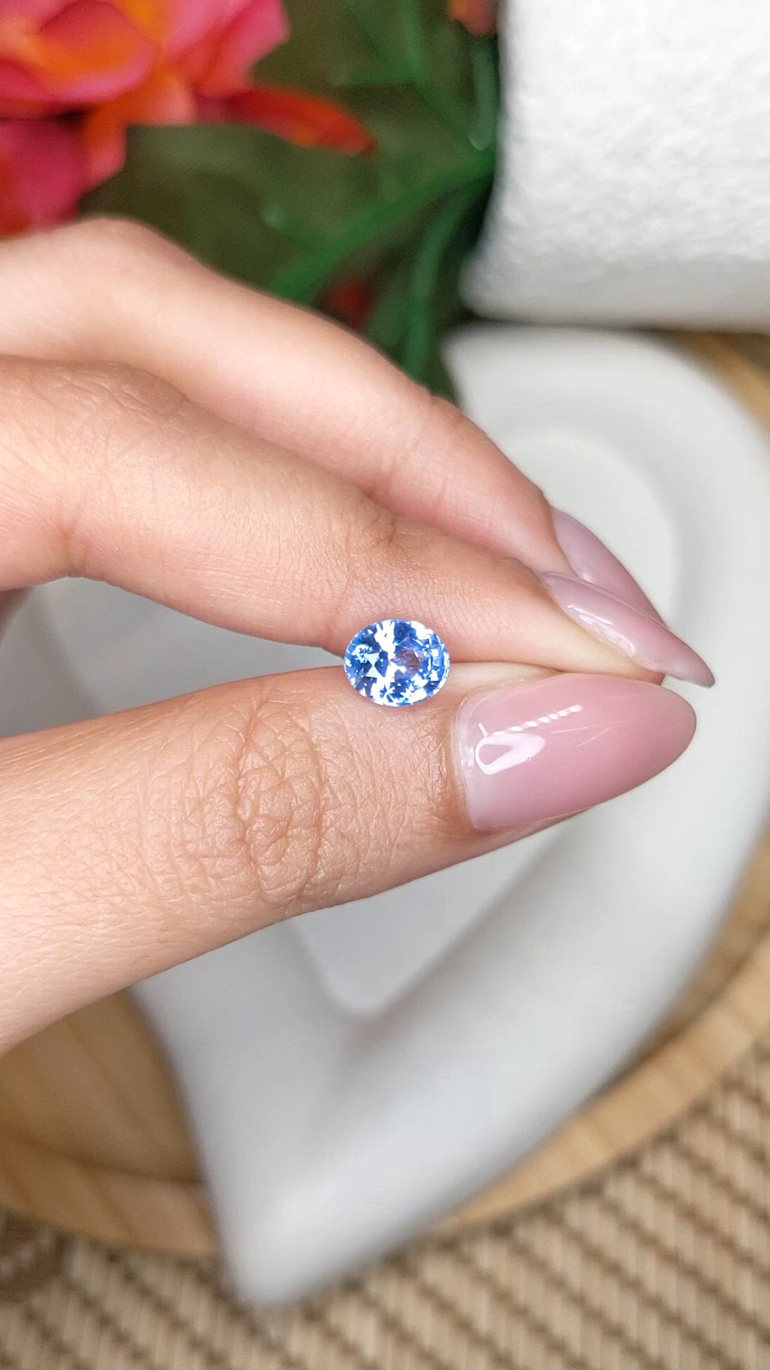 1.65 Ct. Blue Sapphire from Ceylon (Sri Lanka) Size Video
