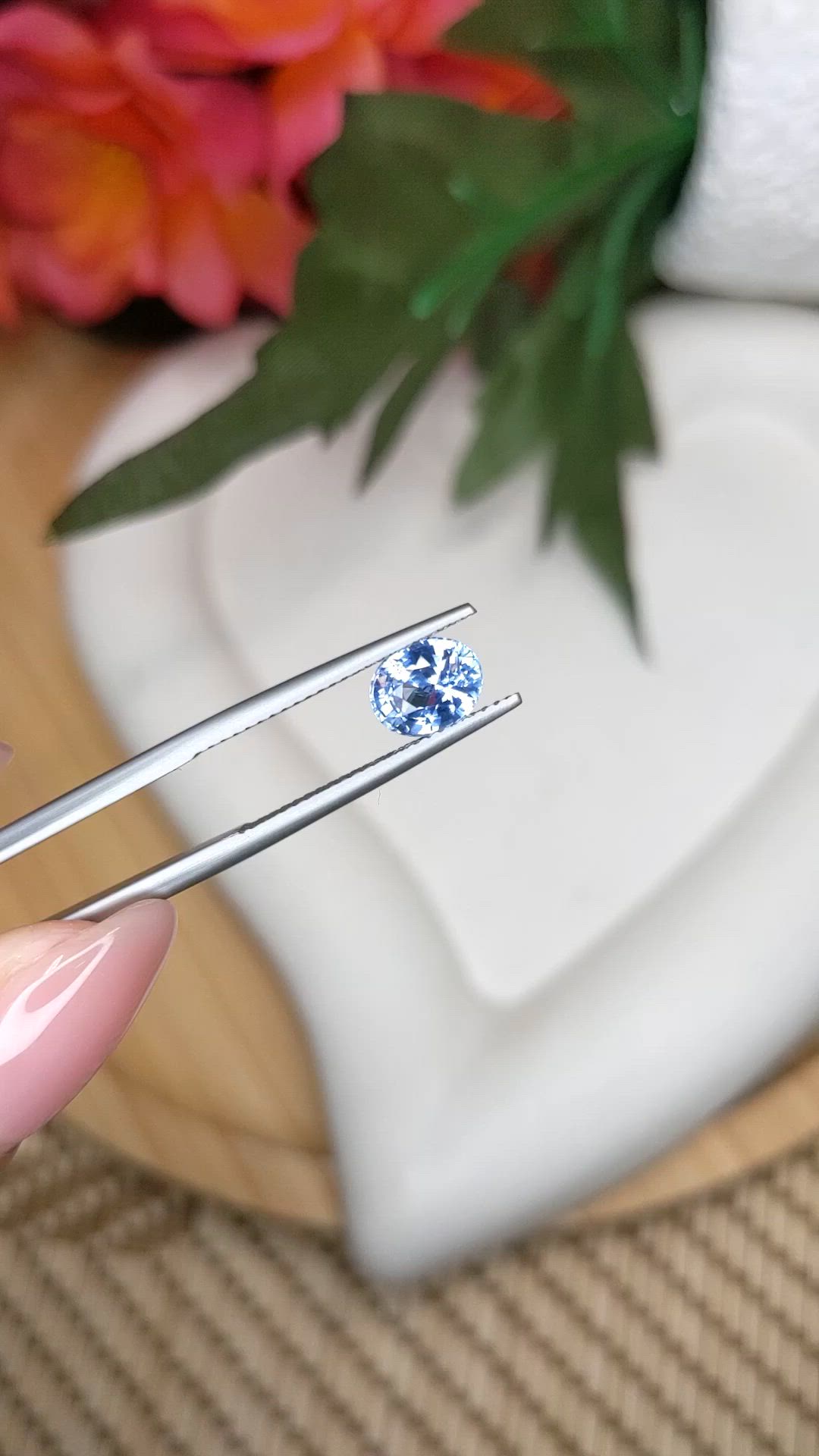1.65 Ct. Blue Sapphire from Ceylon (Sri Lanka) Size Video