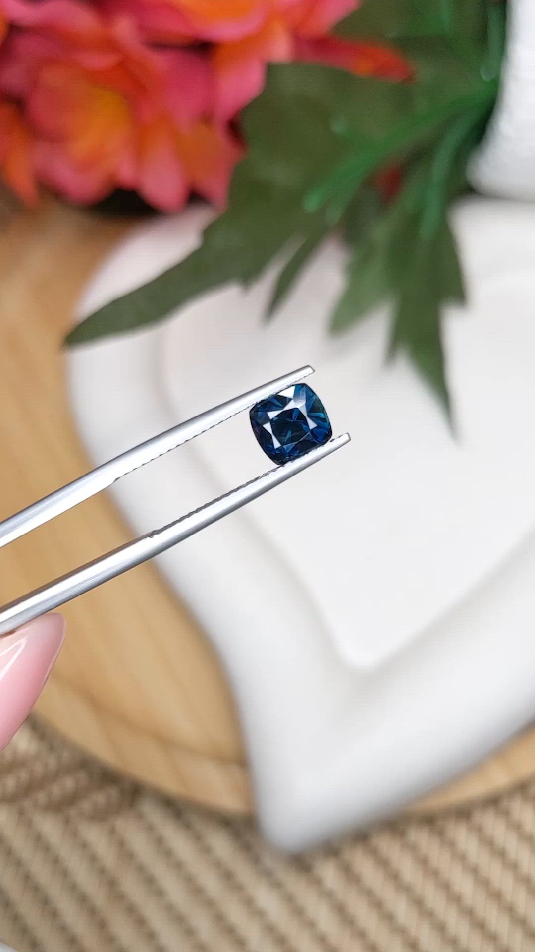 1.93 Ct. Greenish Blue Sapphire from Ceylon (Sri Lanka) Size Video