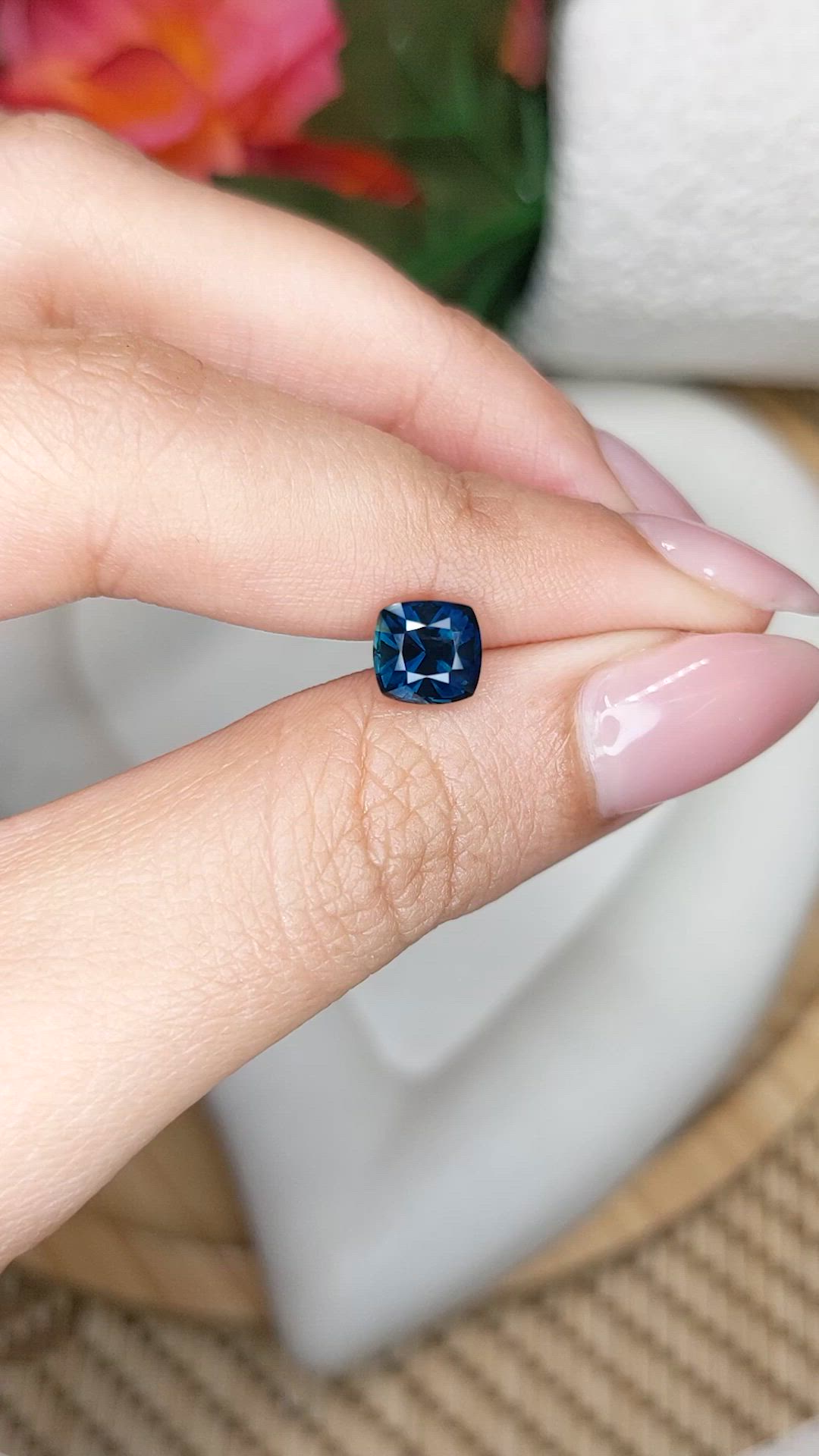 1.93 Ct. Greenish Blue Sapphire from Ceylon (Sri Lanka) Size Video
