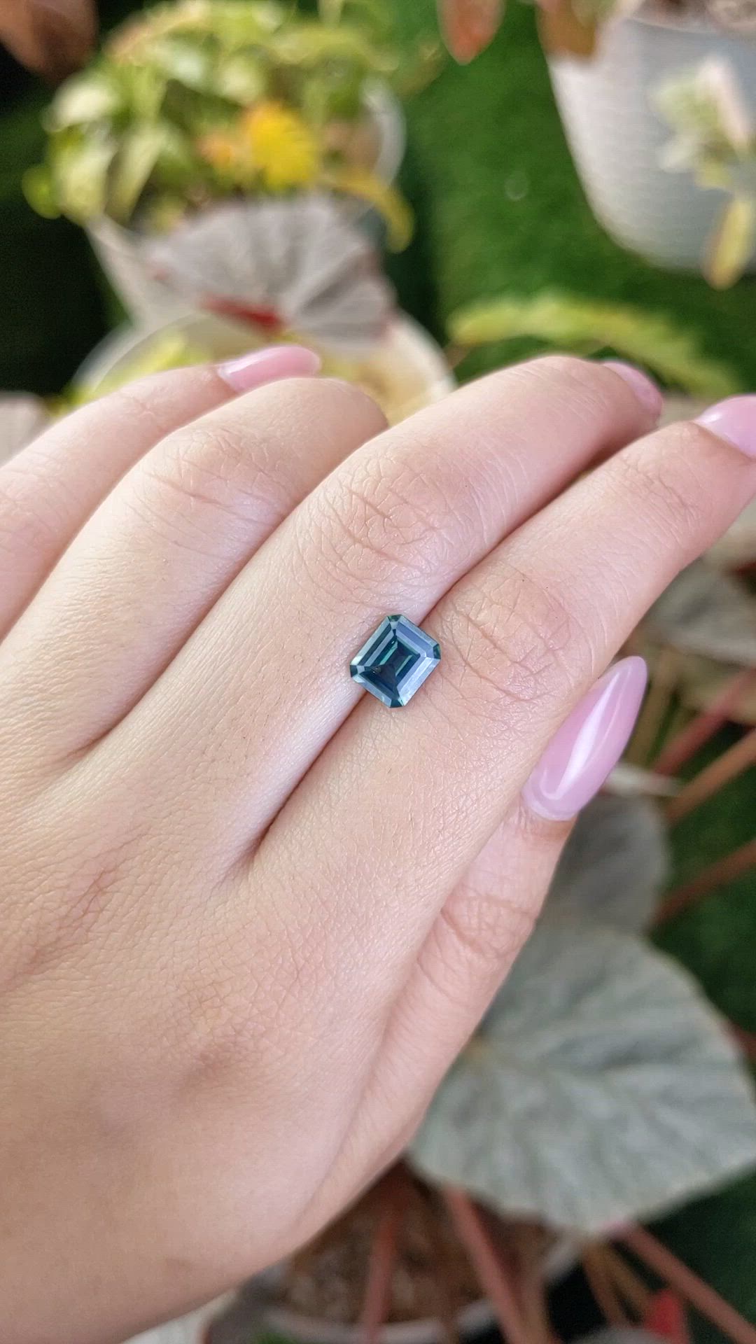 1.70 Ct. Bluish Green Sapphire from Ceylon (Sri Lanka) Size Video