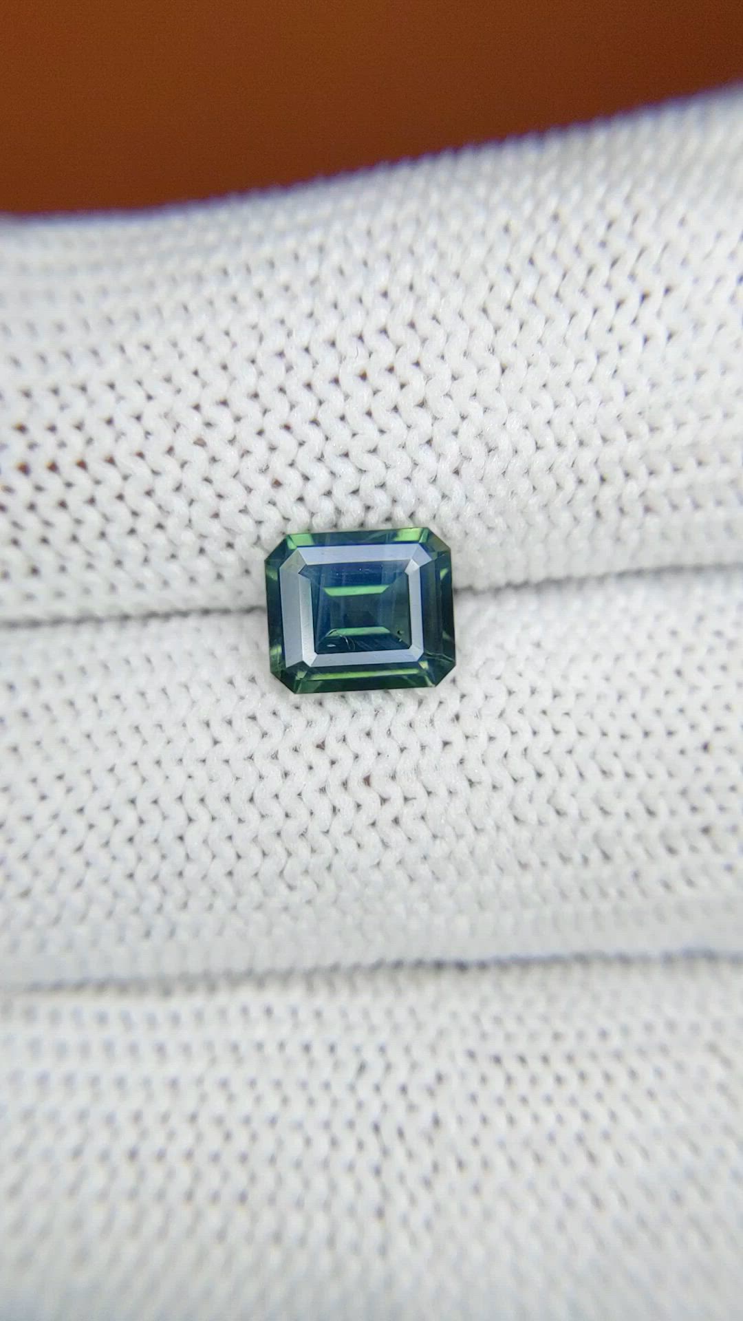 1.70 Ct. Bluish Green Sapphire from Ceylon (Sri Lanka) Size Video
