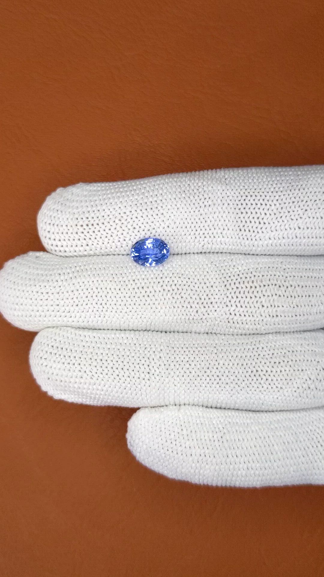 1.96 Ct. Blue Sapphire from Ceylon (Sri Lanka) Size Video