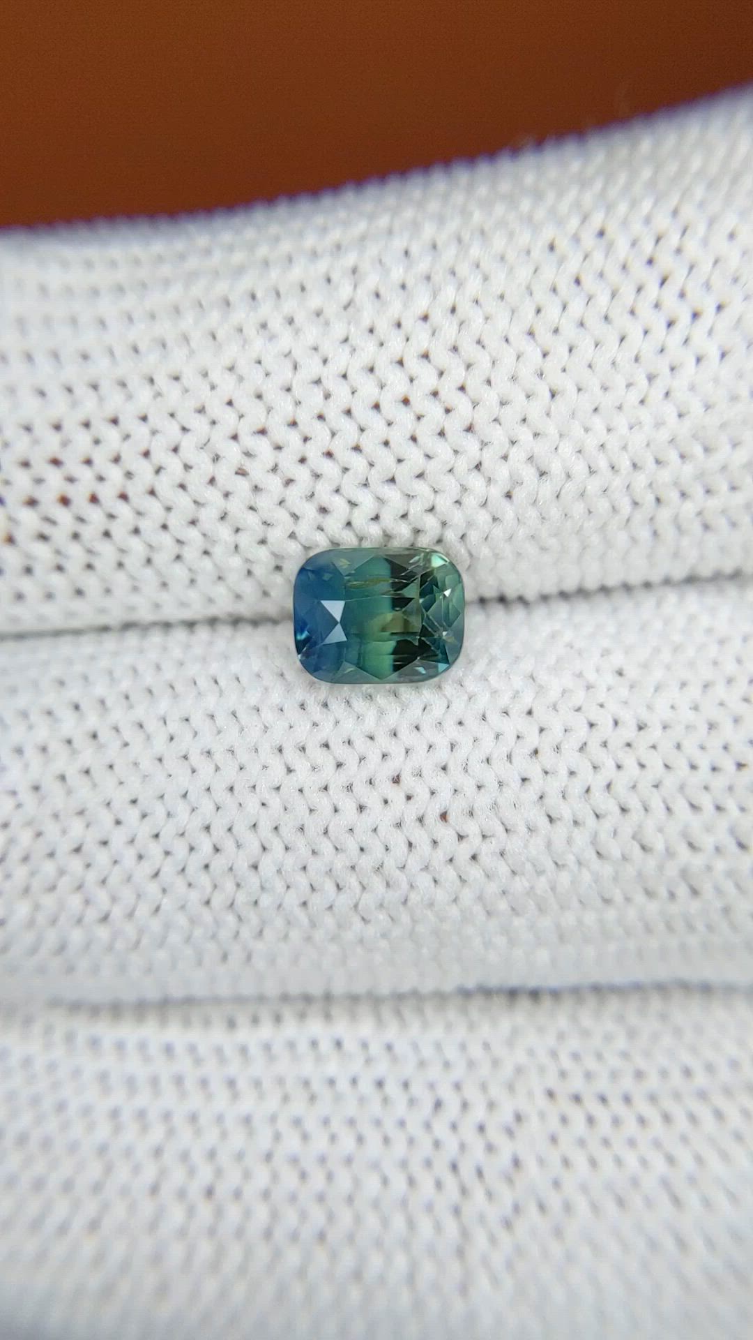 1.59 Ct. Greenish Blue Sapphire from Ceylon (Sri Lanka) Size Video